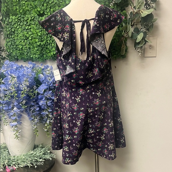****NWT*****Free People Purple Floral Romper - Picture 4 of 8